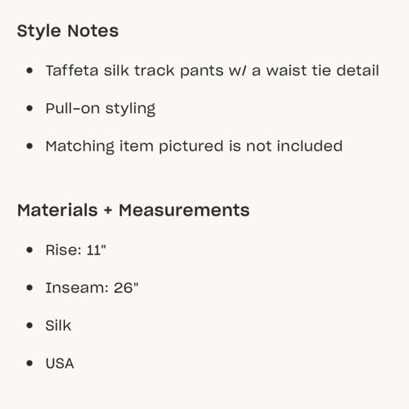 Donni Taffeta Track Silk Stripe Drawstring Baggy Pants Trousers Brown Pink - Picture 13 of 13